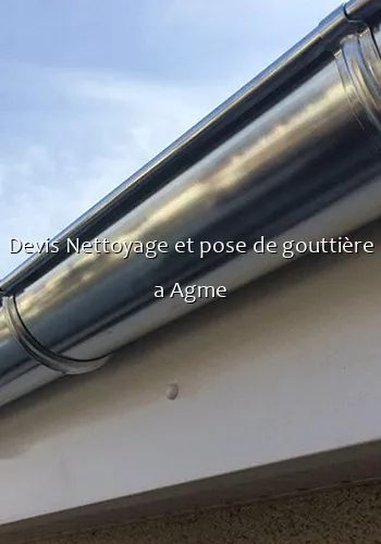 Devis Nettoyage et pose de gouttière a Agme